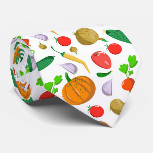 Corbata lindo patrón de verduras mixtas de azulejos