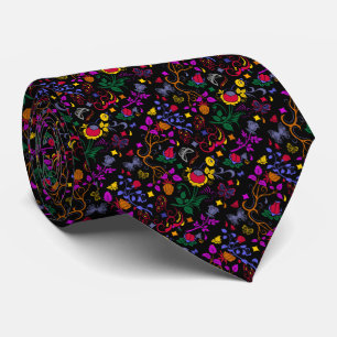 Corbata Lindo patrón floral colorido