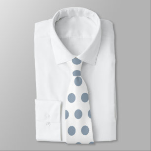 Corbata Lindos lunares grandes y polvorientos azules sobre