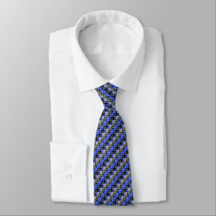 Corbata Línea Azul delgada Estrellas formales Agujero