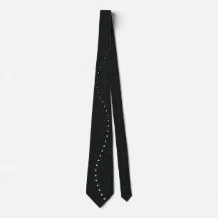 Corbata Línea clásica blanca y negra por puntos