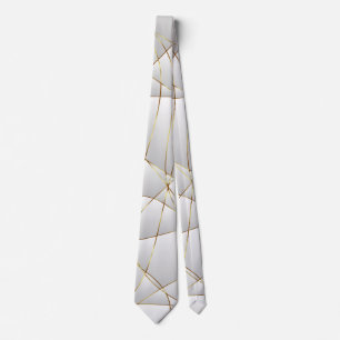 Corbata Líneas abstractas de oro