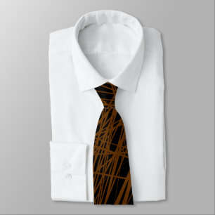 Corbata Líneas abstractas - Tuerca en negro