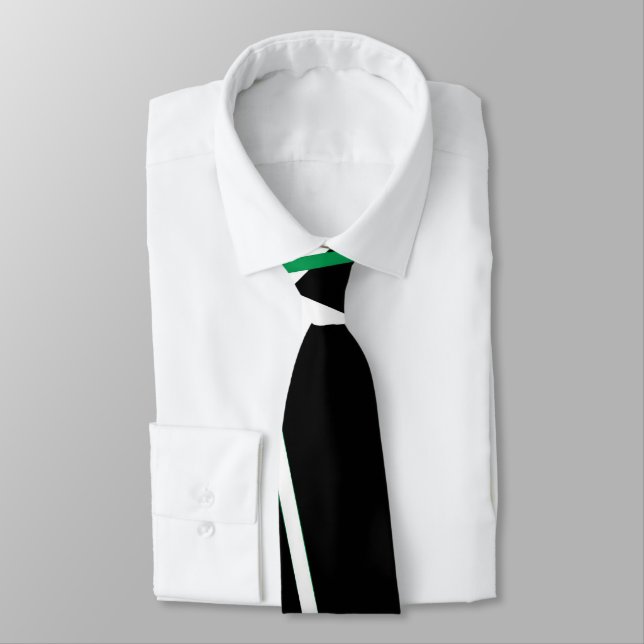 Corbata Líneas abstractas verdes y blancas sin fisuras sob (Atado)