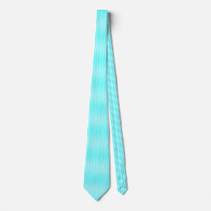 Corbata Líneas blancas rectas con azul cian