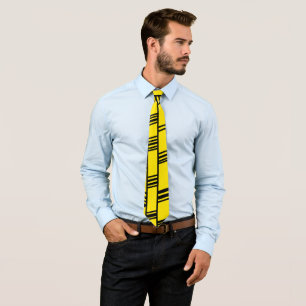 Corbata Líneas de Art Deco Amarillo 