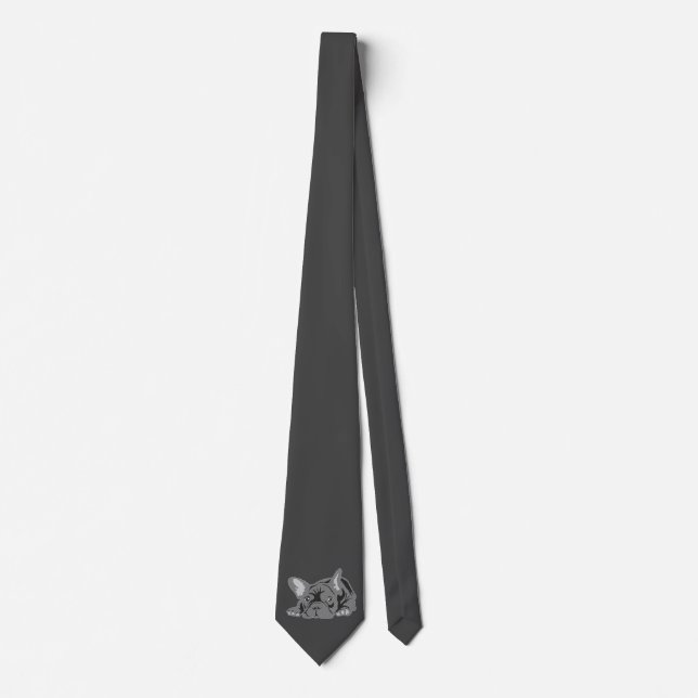Corbata Líneas de Bulldog Francés (Anverso)