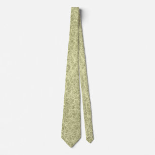 Corbata Líneas de escarcha - Crema en Khaki