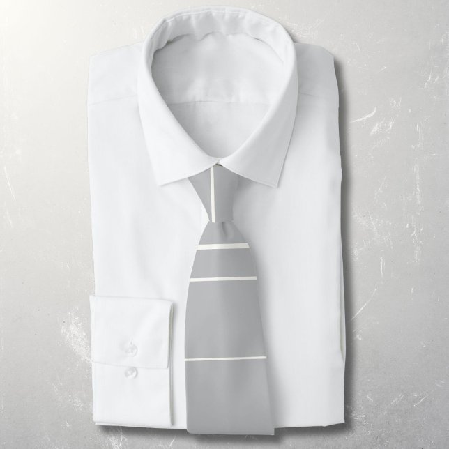 Corbata Líneas horizontales, rayas blancas sobre gris (Subido por el creador)
