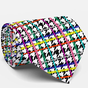 Corbata Líneas multicolores En El Diseño De La Cabina De H