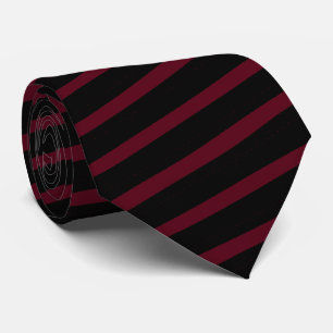 Corbata Líneas negras y burdeos - Personalizable