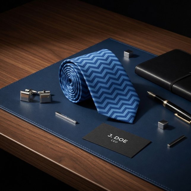 Corbata Líneas Onduladas Azules (Subido por el creador)