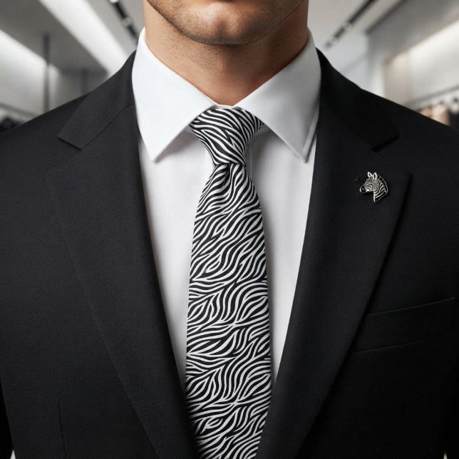 Corbata Líneas onduladas negras (Subido por el creador)