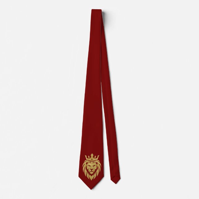 Corbata Lion With Crown - Gold Style 3 (Anverso)