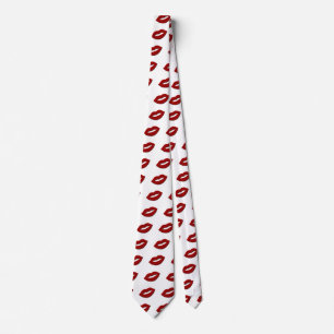 Corbata Lips de San Valentín rojo apasionados