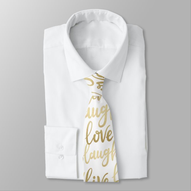 Corbata Live Laugh Love (Atado)