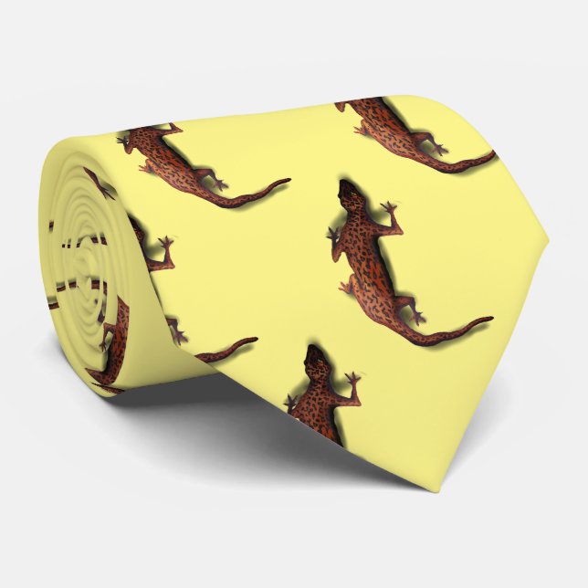 Corbata Lizard Wildlife Necle Tie Amarillo (Enrollado)