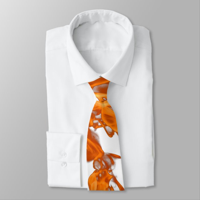 Corbata Llama de fuego sobre los blancos (Atado)