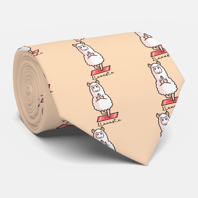 Corbata Llama de la yoga - Llamaste (Enrollado)