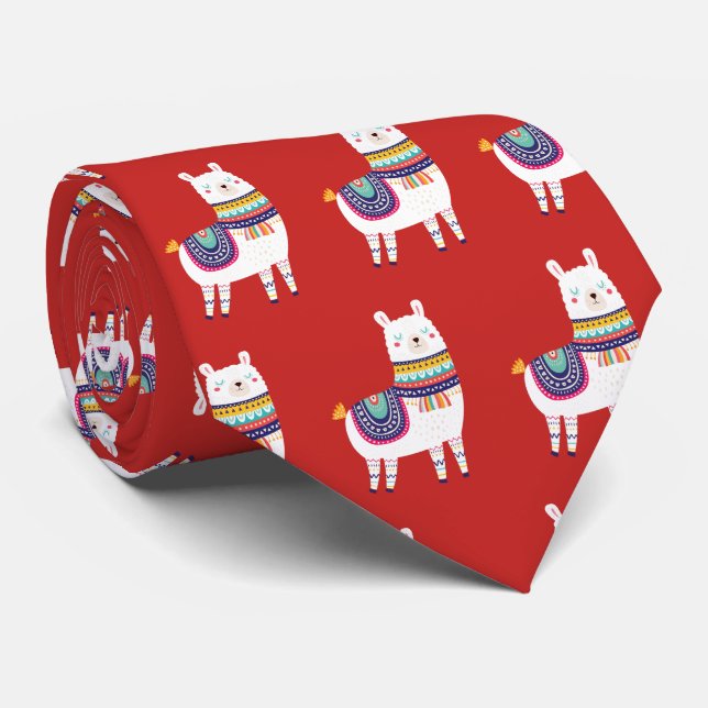 Corbata Llama linda (Enrollado)