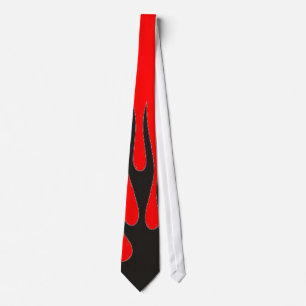Corbata Llama negra (roja)