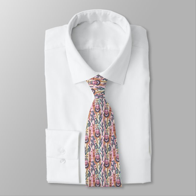 Corbata Llamas en modelo de las rayas (Atado)