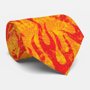 Corbata Llamas rojas