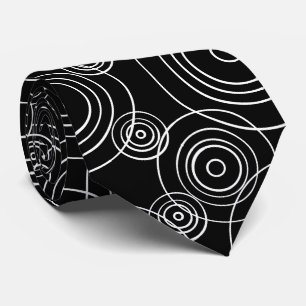 Corbata Lluvia en ondas blancas