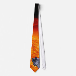 Corbata Lobo gris macho alfa y atadura de vida salvaje de 