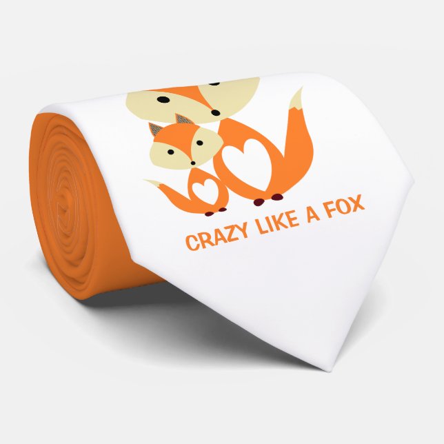 Corbata Loco como un zorro, Naranja Fox Burlap (Enrollado)