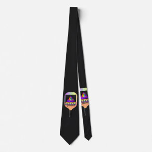 Corbata Logo de Pickelball Negro