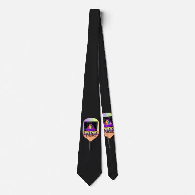 Corbata Logo de Pickelball Negro  (Anverso)