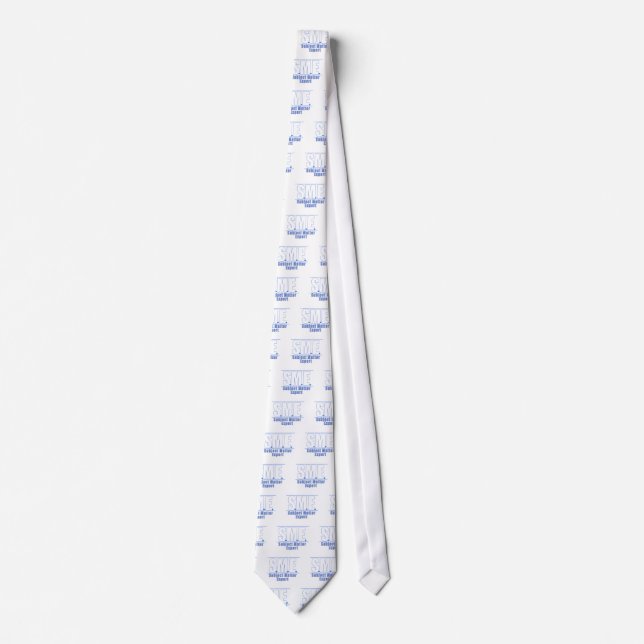 CORBATA LOGO DE PYME1 BLANCO/AZUL (Anverso)