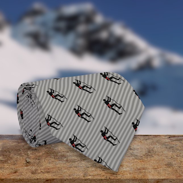 Corbata Logo Rock Climber Scaling Mountain Face con tiras (Subido por el creador)