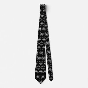 Corbata Logotipo de cualquier forma Patrón negro a 2 caras