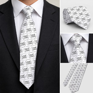 Corbata Logotipo de empresa personalizado profesional azul