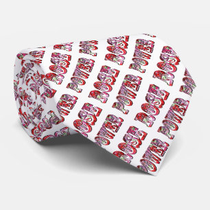 Corbata Logotipo De Poder Rosa Y Rosa Rojo Hecho Con Rosas