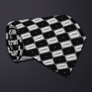 Corbata Logotipo negro (Rectángulo ancho) Tapón de cuello