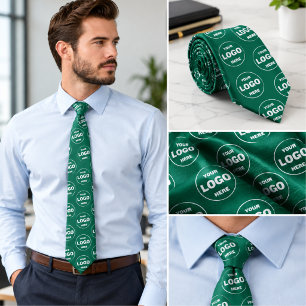 Corbata Logotipo personalizado esmeralda verde - Marca pro