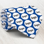 Corbata Logotipo sencillo Empresa Cuello Azul<br><div class="desc">Diseño de logotipo sencillo para fomentar la lealtad de la marca y promover su pequeña empresa. Reemplace el logotipo por el suyo propio y cambie el color de fondo de la Herramienta de diseño a personalizar.</div>