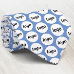 Corbata Logotipo sencillo Empresa Cuello Azul<br><div class="desc">Diseño de logotipo sencillo para fomentar la lealtad de la marca y promover su pequeña empresa. Reemplace el logotipo por el suyo propio y cambie el color de fondo de la Herramienta de diseño a personalizar.</div>