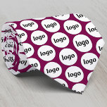 Corbata Logotipo simple Negocio Cereza magenta oscura<br><div class="desc">Diseño de logotipo sencillo para fomentar la lealtad de la marca y promover su pequeña empresa. Reemplace el logotipo por el suyo propio y cambie el color de fondo de la Herramienta de diseño a personalizar.</div>