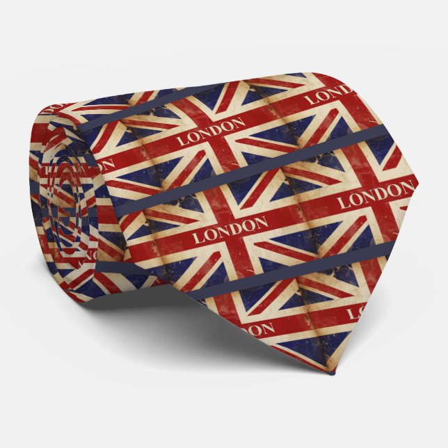 Corbata Londres - Union Jack - amor Londres de I (Enrollado)