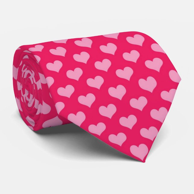 Corbata Los encantadores corazones rosados (Enrollado)