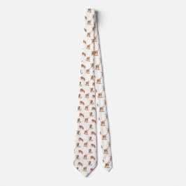 Corbata Los gatos miren tigres en marfil