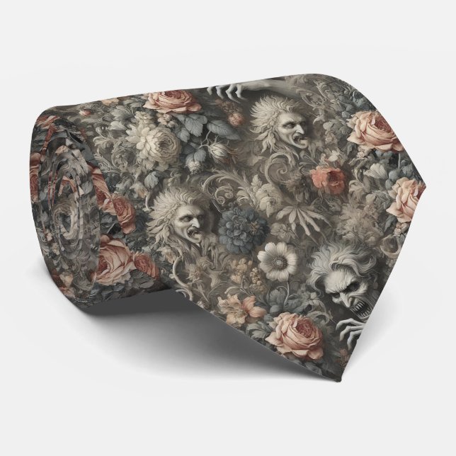 Corbata Los grises - victoriano gótico (Enrollado)