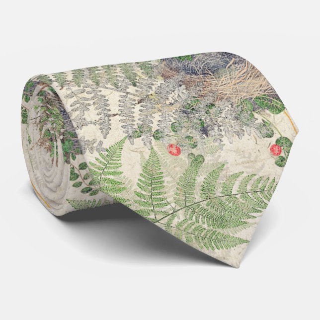 Corbata Los helechos botánicos florecen el lazo de las (Enrollado)