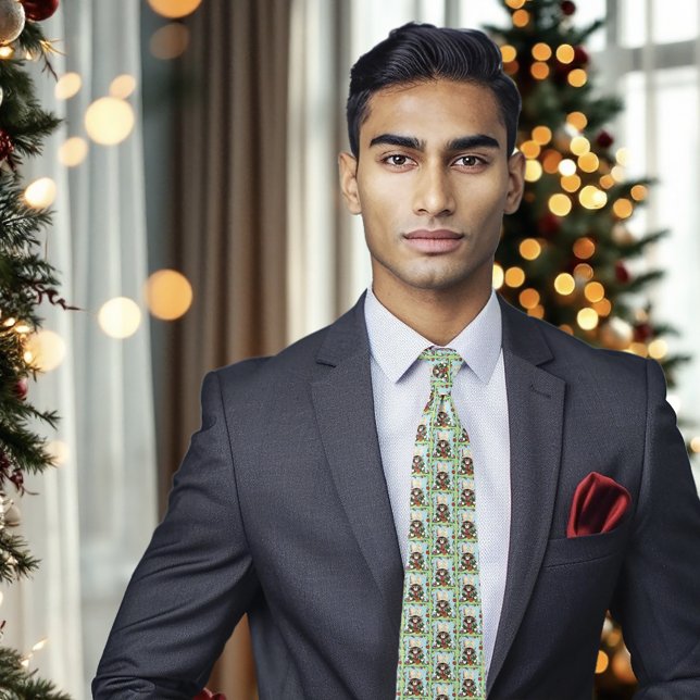 Corbata Los navidades le dan gracia al gato verde (Subido por el creador)