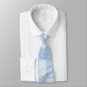 Corbata Los padrinos de boda despejan la boda veteada azul
