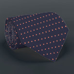 Corbata Los puntos de polka de la marina y el coral patrón<br><div class="desc">Los puntos de polka de la marina y el coral patrón de los lazos y los lazos</div>